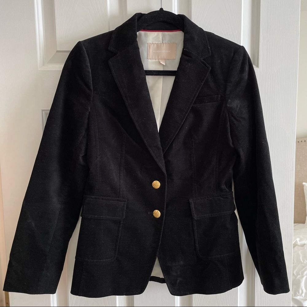 Banana Republic velvet black blazer
